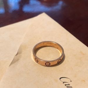 Pink Gold Cartier love ring